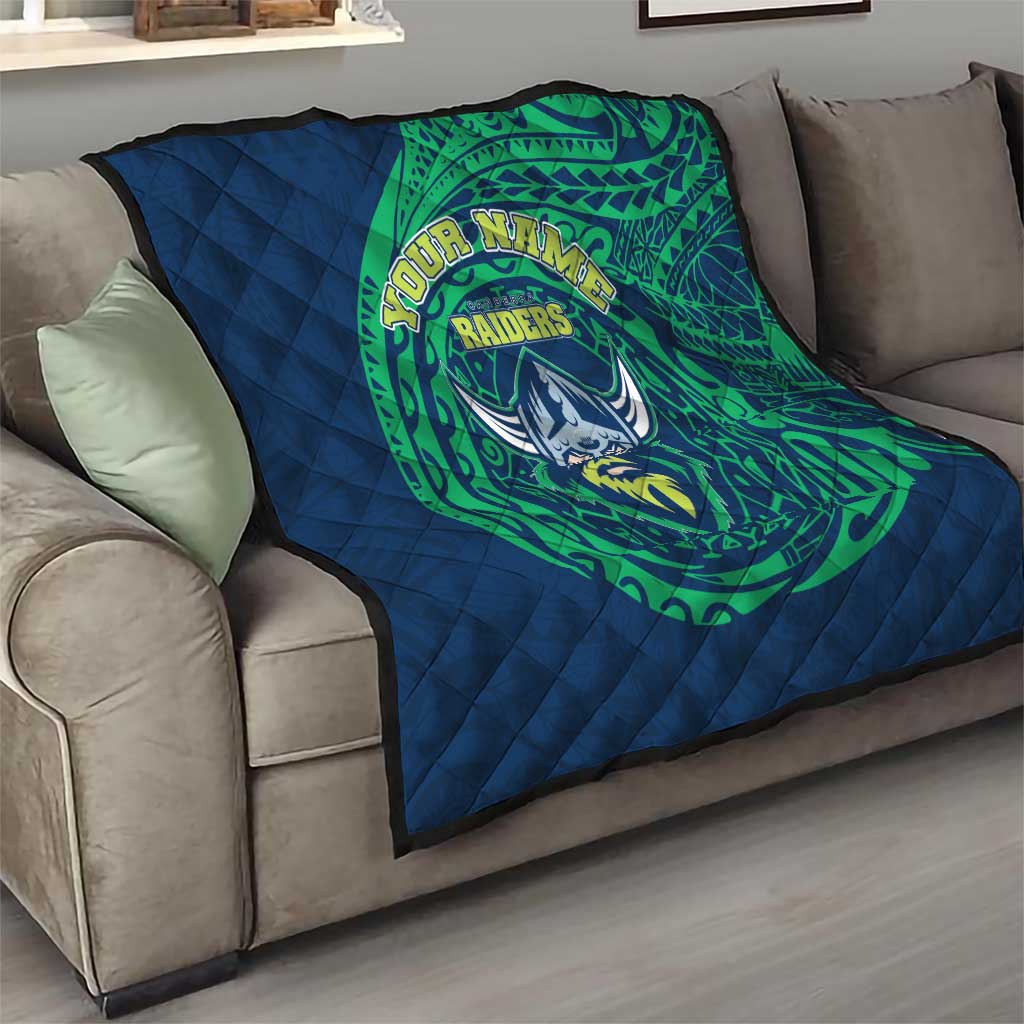 Personalized Canberra Raiders Quilt Polynesian Tribal Chest and Sleeve Tattoo