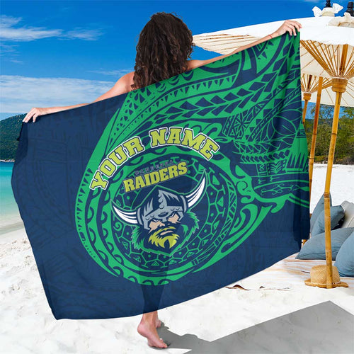 Personalized Canberra Raiders Sarong Polynesian Tribal Chest and Sleeve Tattoo