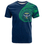 Personalized Canberra Raiders T Shirt Polynesian Tribal Chest and Sleeve Tattoo