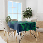 Personalized Canberra Raiders Tablecloth Polynesian Tribal Chest and Sleeve Tattoo