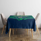 Personalized Canberra Raiders Tablecloth Polynesian Tribal Chest and Sleeve Tattoo