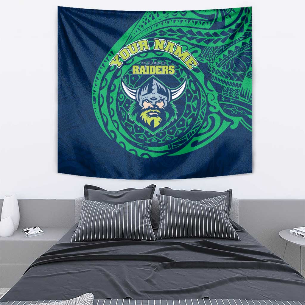 Personalized Canberra Raiders Tapestry Polynesian Tribal Chest and Sleeve Tattoo