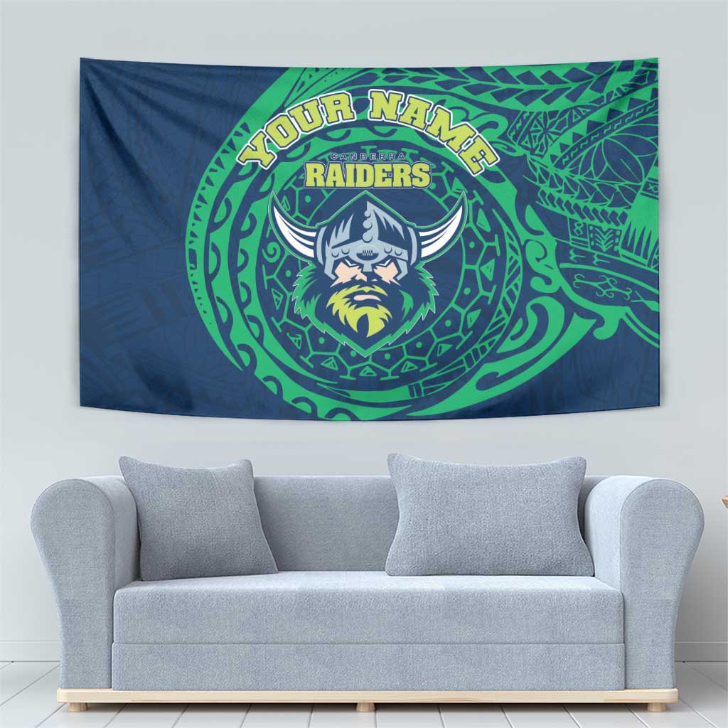 Personalized Canberra Raiders Tapestry Polynesian Tribal Chest and Sleeve Tattoo