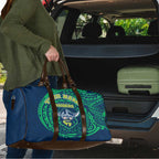 Personalized Canberra Raiders Travel Bag Polynesian Tribal Chest and Sleeve Tattoo