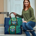 Personalized Canberra Raiders Travel Bag Polynesian Tribal Chest and Sleeve Tattoo