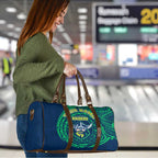 Personalized Canberra Raiders Travel Bag Polynesian Tribal Chest and Sleeve Tattoo
