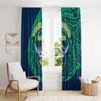Personalized Canberra Raiders Window Curtain Polynesian Tribal Chest and Sleeve Tattoo
