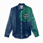 Personalized Canberra Raiders Women Casual Shirt Polynesian Tribal Chest and Sleeve Tattoo