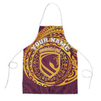 Personalized Brisbane Broncos Apron Polynesian Tribal Chest and Sleeve Tattoo