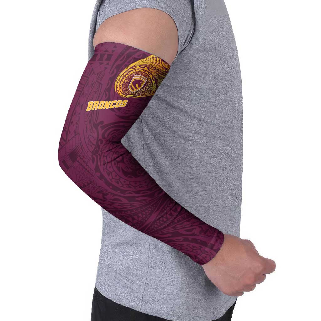 Personalized Brisbane Broncos Arm Sleeves Polynesian Tribal Chest and Sleeve Tattoo
