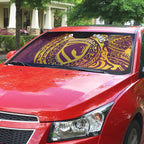 Personalized Brisbane Broncos Auto Sun Shade Polynesian Tribal Chest and Sleeve Tattoo