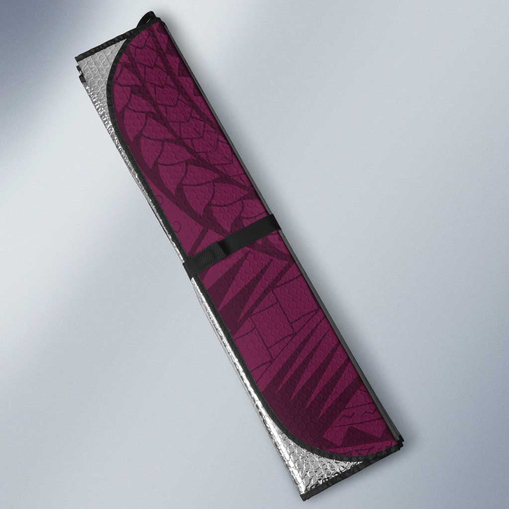 Personalized Brisbane Broncos Auto Sun Shade Polynesian Tribal Chest and Sleeve Tattoo