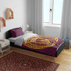 Personalized Brisbane Broncos Bedding Set Polynesian Tribal Chest and Sleeve Tattoo
