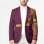 Personalized Brisbane Broncos Blazer Polynesian Tribal Chest and Sleeve Tattoo