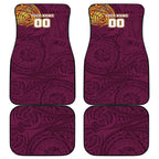 Personalized Brisbane Broncos Car Mats Polynesian Tribal Chest and Sleeve Tattoo