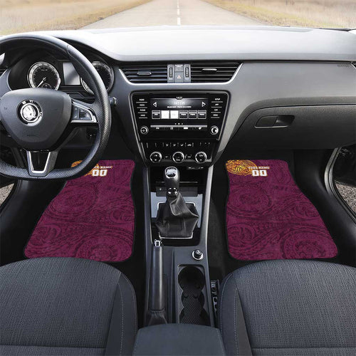 Personalized Brisbane Broncos Car Mats Polynesian Tribal Chest and Sleeve Tattoo