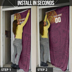 Personalized Brisbane Broncos Door Cover Polynesian Tribal Chest and Sleeve Tattoo