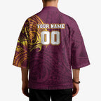 Personalized Brisbane Broncos Kimono Polynesian Tribal Chest and Sleeve Tattoo