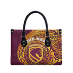 Personalized Brisbane Broncos Leather Bag Polynesian Tribal Chest and Sleeve Tattoo