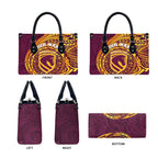 Personalized Brisbane Broncos Leather Bag Polynesian Tribal Chest and Sleeve Tattoo