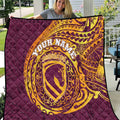 Personalized Brisbane Broncos Quilt Polynesian Tribal Chest and Sleeve Tattoo