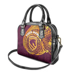 Personalized Brisbane Broncos Shoulder Handbag Polynesian Tribal Chest and Sleeve Tattoo