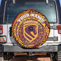 Personalized Brisbane Broncos Spare Tire Cover Polynesian Tribal Chest and Sleeve Tattoo