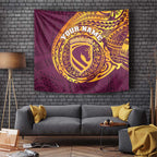Personalized Brisbane Broncos Tapestry Polynesian Tribal Chest and Sleeve Tattoo