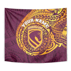 Personalized Brisbane Broncos Tapestry Polynesian Tribal Chest and Sleeve Tattoo