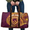Personalized Brisbane Broncos Travel Bag Polynesian Tribal Chest and Sleeve Tattoo