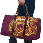 Personalized Brisbane Broncos Travel Bag Polynesian Tribal Chest and Sleeve Tattoo