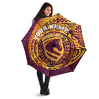 Personalized Brisbane Broncos Umbrella Polynesian Tribal Chest and Sleeve Tattoo
