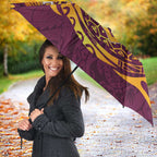 Personalized Brisbane Broncos Umbrella Polynesian Tribal Chest and Sleeve Tattoo