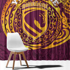 Personalized Brisbane Broncos Window Curtain Polynesian Tribal Chest and Sleeve Tattoo