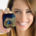 Personalized Gold Coast Titans AirPods Case Polynesian Tribal Chest and Sleeve Tattoo