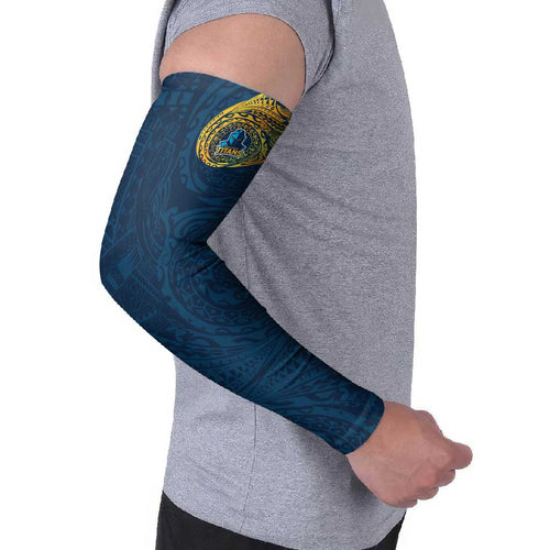Personalized Gold Coast Titans Arm Sleeves Polynesian Tribal Chest and Sleeve Tattoo