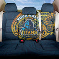 Personalized Gold Coast Titans Back Car Seat Cover Polynesian Tribal Chest and Sleeve Tattoo