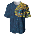 Personalized Gold Coast Titans Baseball Jersey Polynesian Tribal Chest and Sleeve Tattoo