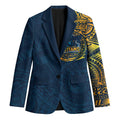 Personalized Gold Coast Titans Blazer Polynesian Tribal Chest and Sleeve Tattoo