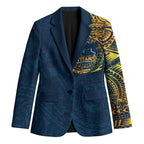 Personalized Gold Coast Titans Blazer Polynesian Tribal Chest and Sleeve Tattoo