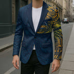 Personalized Gold Coast Titans Blazer Polynesian Tribal Chest and Sleeve Tattoo