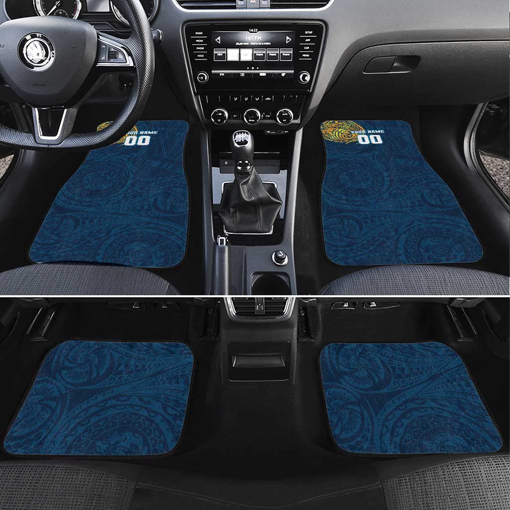 Personalized Gold Coast Titans Car Mats Polynesian Tribal Chest and Sleeve Tattoo