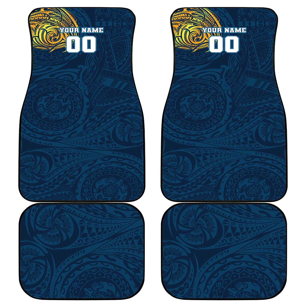 Personalized Gold Coast Titans Car Mats Polynesian Tribal Chest and Sleeve Tattoo