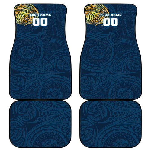 Personalized Gold Coast Titans Car Mats Polynesian Tribal Chest and Sleeve Tattoo