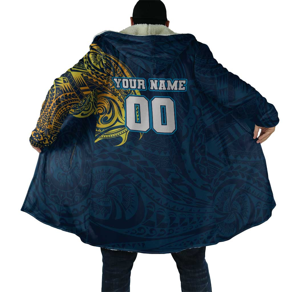 Personalized Gold Coast Titans Cloak Polynesian Tribal Chest and Sleeve Tattoo