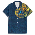 Personalized Gold Coast Titans Family Matching Tank Maxi Dress and Hawaiian Shirt Polynesian Tribal Chest and Sleeve Tattoo