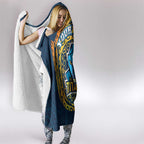 Personalized Gold Coast Titans Hooded Blanket Polynesian Tribal Chest and Sleeve Tattoo