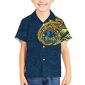 Personalized Gold Coast Titans Kid Hawaiian Shirt Polynesian Tribal Chest and Sleeve Tattoo