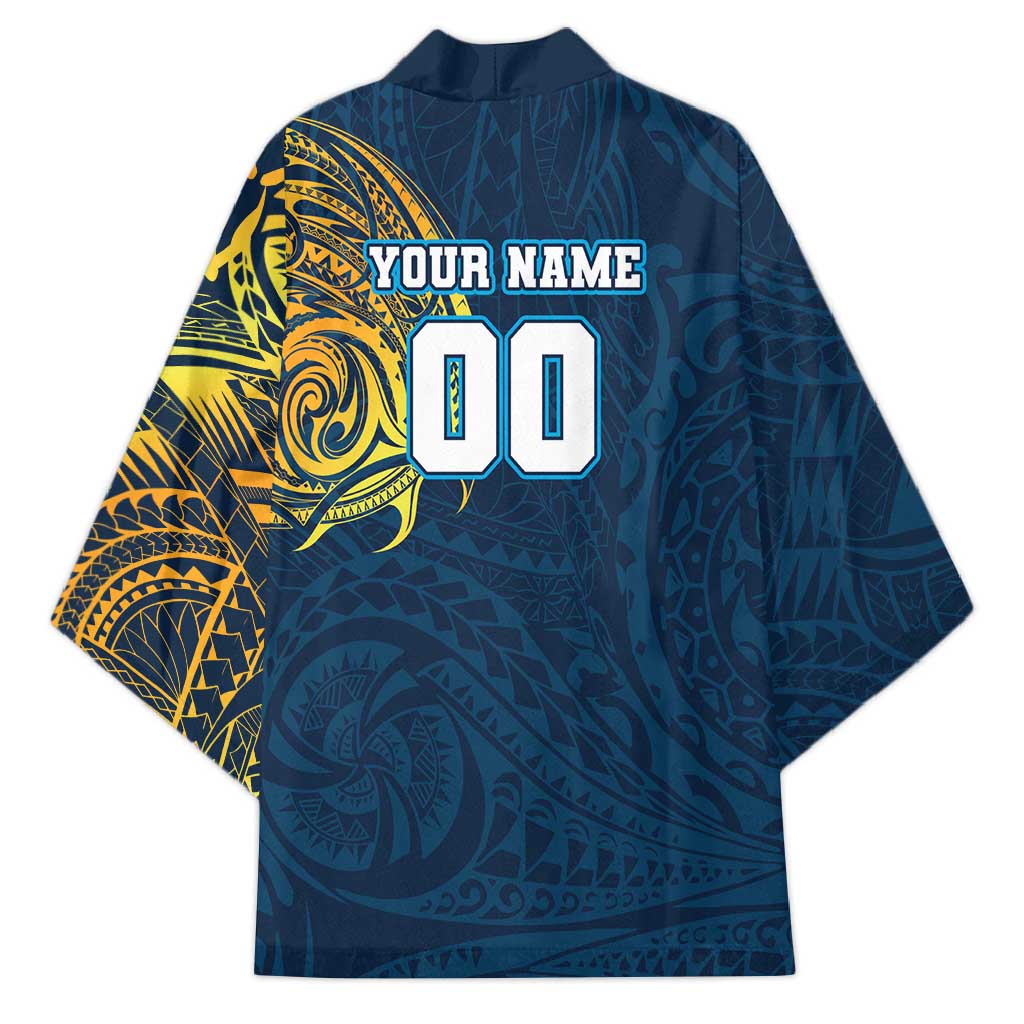 Personalized Gold Coast Titans Kimono Polynesian Tribal Chest and Sleeve Tattoo