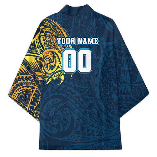 Personalized Gold Coast Titans Kimono Polynesian Tribal Chest and Sleeve Tattoo